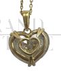 Chopard gold necklace with heart pendant with diamonds