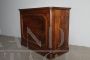 Antique small walnut reception counter with large drawers, Italy 1900s