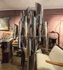 Vintage Reggiani style coat stand in chromed steel