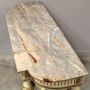 Antique Louis XVI console from the 19th century, carved, lacquered and gilded