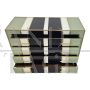 Retro style glass-covered 4-drawer dresser