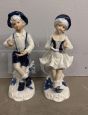 He and She, a pair of signed Capodimonte porcelain sculptures