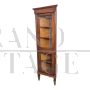 Antique wooden corner display cabinet                            