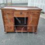 Antique Lombard pharmacy counter in walnut