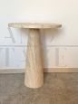 Coffee table designed by Angelo Mangiarotti in Italian travertine, Eros series