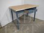 Vintage kitchen table in blue lacquered fir