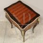 Napoleon III sewing table in bois de rose inlaid with marqueterie, 19th century