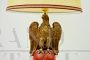 Vintage German table lamp with carved and gilded eagle, 1940s                            