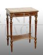 Antique Napoleon III side table in mahogany with breccia marble top