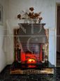 Vintage bar cabinet in the shape of a fireplace, 1960s