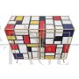 Mondrian style two-door sideboard in Murano glass