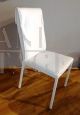 Design chairs in white hide and leather, Made in Italy 2000s