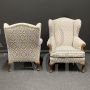 Set of four bergère armchairs in classic antique style from the mid-20th century