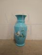 French Art Nouveau vase in light blue glass, 1939