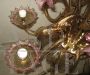 Murano blown glass chandelier with eight lights