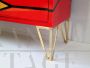 Deco style chest of drawers with geometric pattern