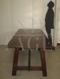 Antique style rustic table in solid spruce, 20th century