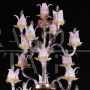 Magnolia chandelier in pink Murano glass