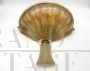 Cenedese wall lamp in etched golden Murano glass