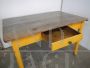 Vintage yellow lacquered kitchen table, 1960s