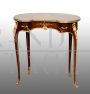 Antique Napoleon III bean-shaped side table or desk in fine exotic woods