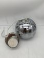 Pair of large Globe wall lights by Lamter with chrome spheres