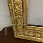 Antique rectangular frame in gold and silver leaf, Italy 19th century