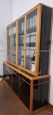 Torrigiani design bookcase in walnut and black crystal, 1990s