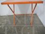 Vintage orange lacquered iron garden table, 1970s