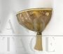 Cenedese wall lamp in etched golden Murano glass