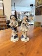 He and She, a pair of signed Capodimonte porcelain sculptures