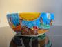 Large hand-painted ceramic bowl from Pantelleria, Italy 1980s