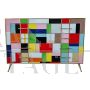 4-drawer dresser with multicolored glass tiles