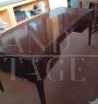 Vintage desk in herringbone mahogany wood