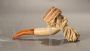 Vintage meerschaum pipe with bearded man carving