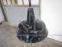 Industrial black metal funnel lamp, diameter 30 cm, 1950