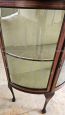 Antique English display cabinet with mirror