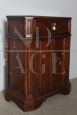 Antique Italian small sideboard from the 17th century in solid walnut