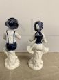 He and She, a pair of signed Capodimonte porcelain sculptures