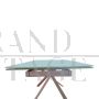 Modern design extendable table with glass top