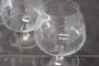 Set of 4 refined cognac glasses in engraved glass