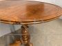 Antique round snap top walnut table from the Louis Philippe era - 1850