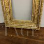 Antique rectangular frame in gold and silver leaf, Italy 19th century