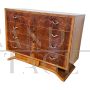 Art Deco chest of drawers in walnut briar with inlays