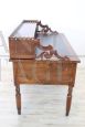 Antique Louis Philippe ladies' desk with upstand in solid walnut, 19th century