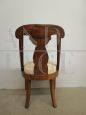 Antique armchair from the Charles X era in solid walnut, early 19th century