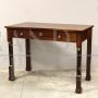 Empire console table desk in walnut, Italy 19th century