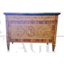 Lombard chest of drawers in antique Louis XVI style with musical inlays                            