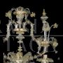 Golden Murano glass boat chandelier