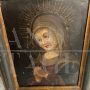 Antique oil on copper painting from the 17th century depicting the Sorrowful Virgin